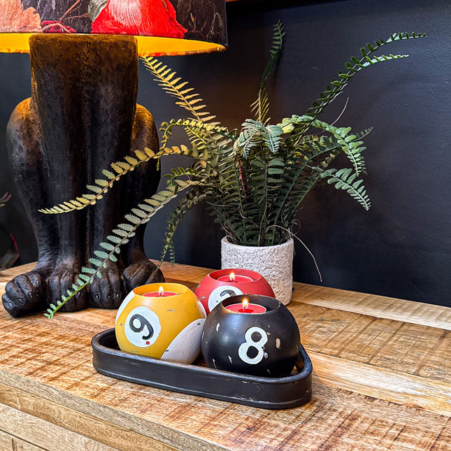 Pool Ball Candle Holders