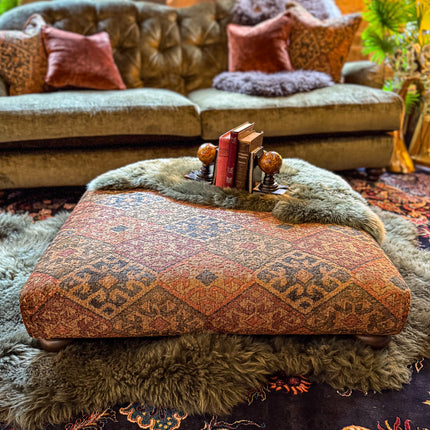 Pudding Footstool in Velvet