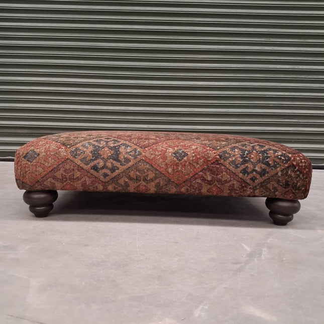 Pudding Footstool in Wilson Bronze Velvet - Ex Display
