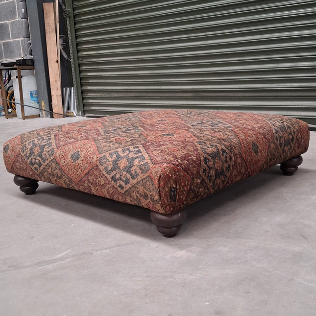 Pudding Footstool in Wilson Bronze Velvet - Ex Display