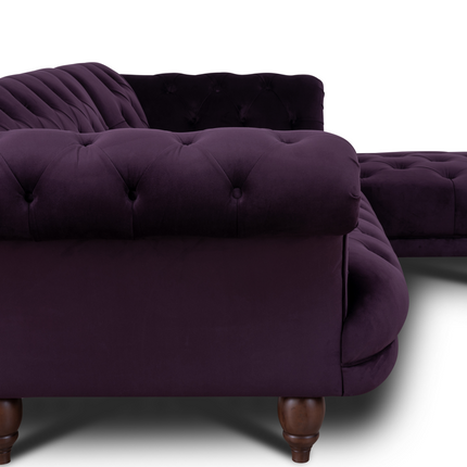 Oskar Italia Chesterfield in Plush Velvet