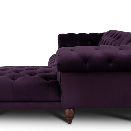Oskar Italia Chesterfield in Plush Velvet