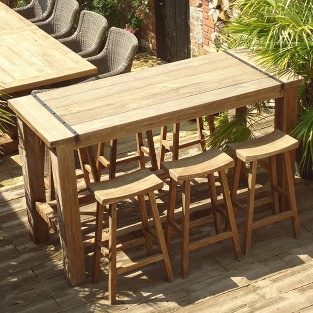 Reclaimed Garden Outdoor Teak Bar Set