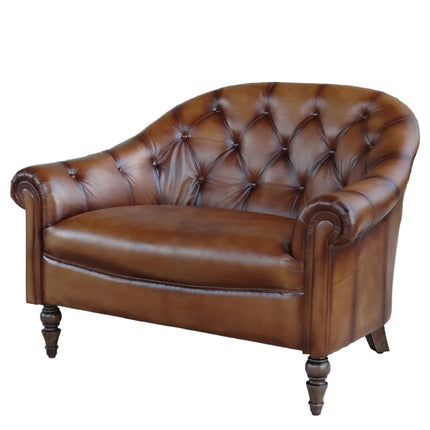 Regent Chesterfield in Hand Antiqued Buffalo Leather - (Various Sizes) - New