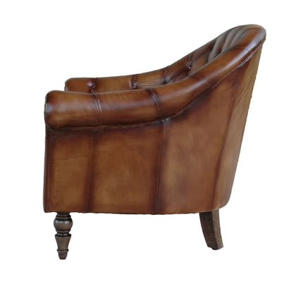 Regent Chesterfield in Hand Antiqued Buffalo Leather - (Various Sizes) - New