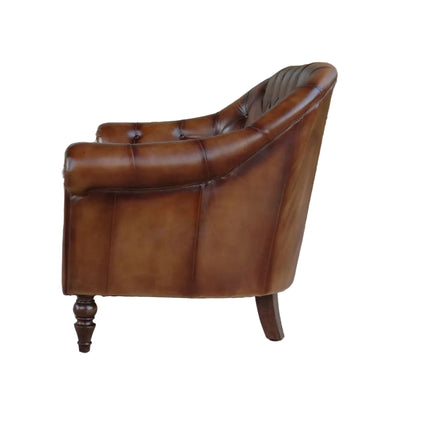 Regent Chesterfield in Hand Antiqued Buffalo Leather - (Various Sizes) - New