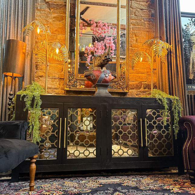 Regent Noir 4 Door Wooden Sideboard Cabinet