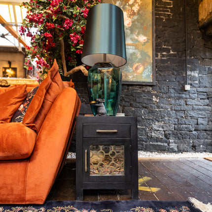 Regent Noir Wooden Bedside Table