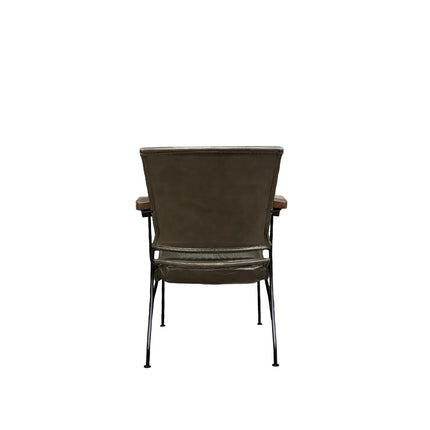 Retro Accent Chair in Leather