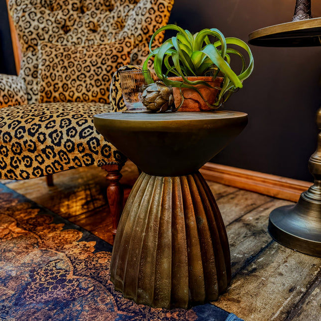 Ribbed Side Table