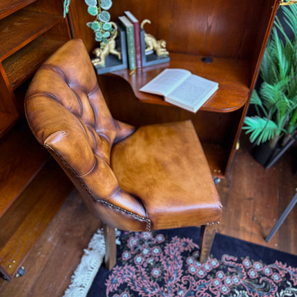 Riley Chesterfield Dining Chair in Leather - New