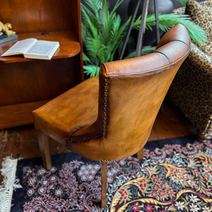 Riley Chesterfield Dining Chair in Leather - New