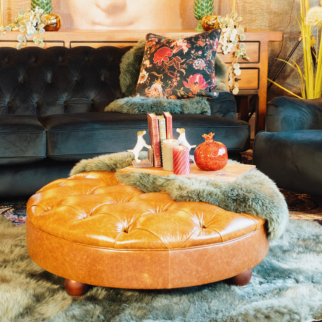 Charles Footstools in Leather