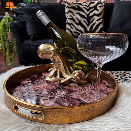 Round Marble Effect Tray