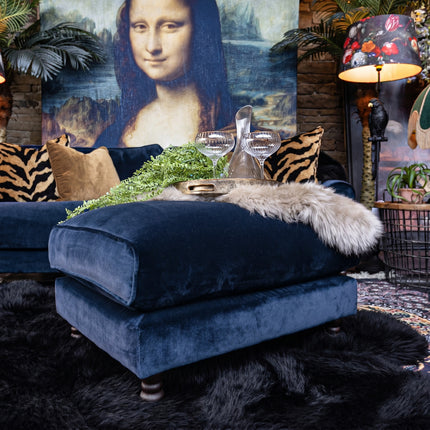 Dopamine Footstool in Opulence Velvet