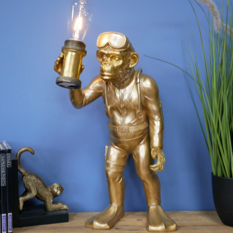 Bronze monkey lamp deals