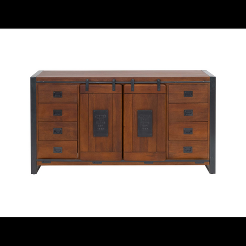 Fusion Industrial 8-Drawer Sideboard - Clearance