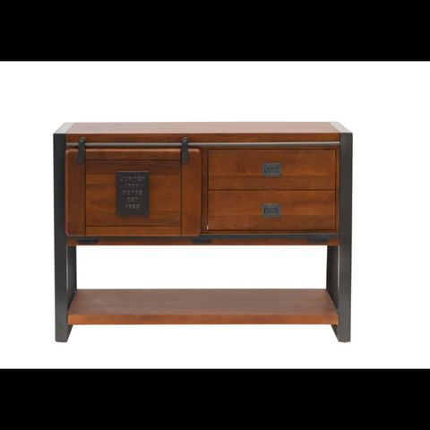 Fusion Industrial Console Table Cabinet Mango Wood - Clearance