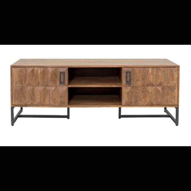 Arria 2 Drawer TV Cabinet Mango Wood - Clearance