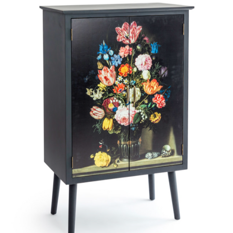 Cabinet Tall Floral Bouquet Boho