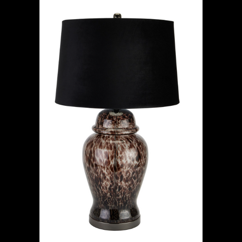 Black Dapple Acanthus Lamp (44 x 44 x 76cm)