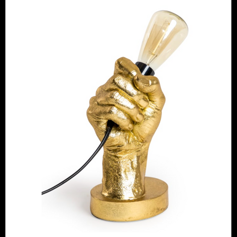 Hand Held Gold Table Lamp