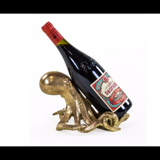 Gold Octopus Wine Bottle Holder