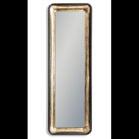 Tall Black & Antique Gold Mirror with LED Lighting