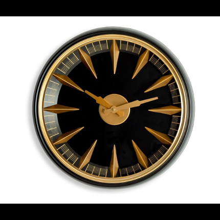 Large Black & Antique Gold California Clock