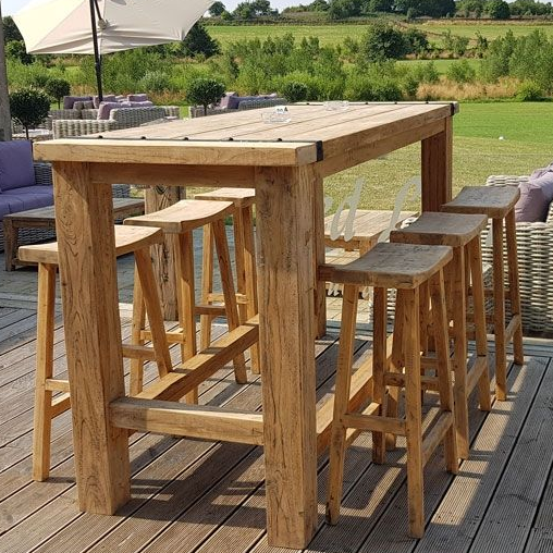 Reclaimed Garden Outdoor Teak Bar Set