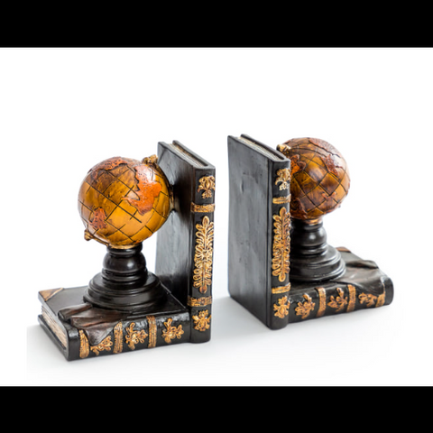 Antique Globe Pair Of Bookends