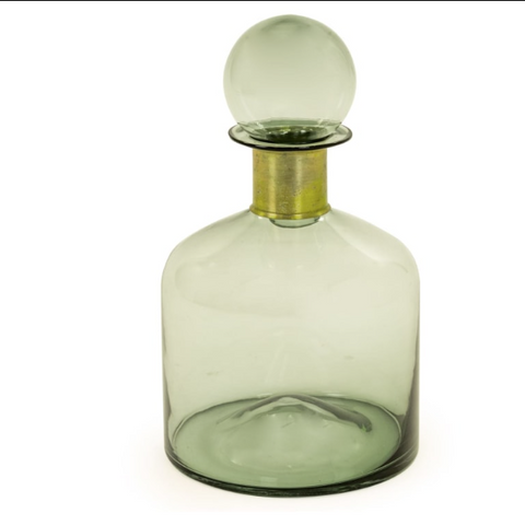 Large Green Glass Apothecary Bottle