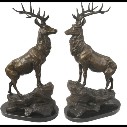 Stag on Marble Base