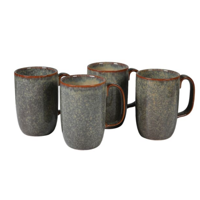 Set of 4 Dakaya Ceramic Mugs