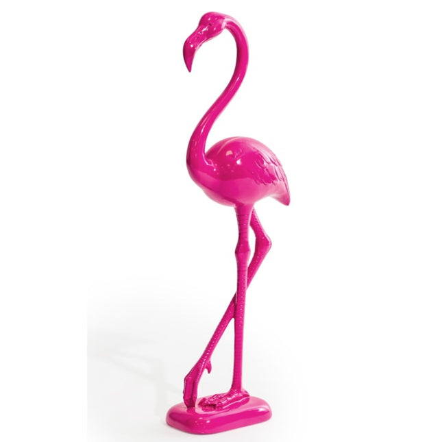 Electric Pink Standing Flamingo