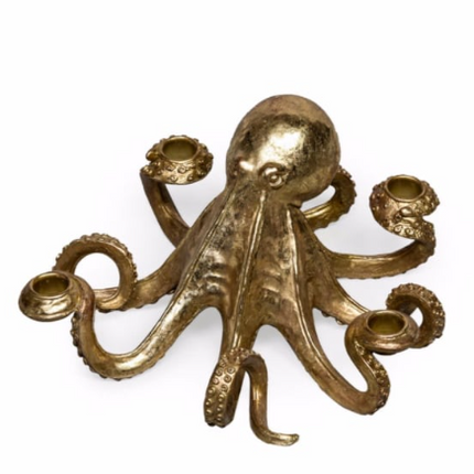 Gold Octopus Candle Stick