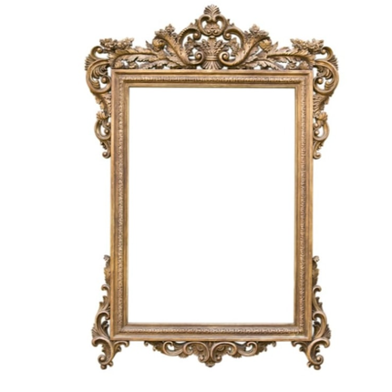 Gold Ornate Floral Mirror