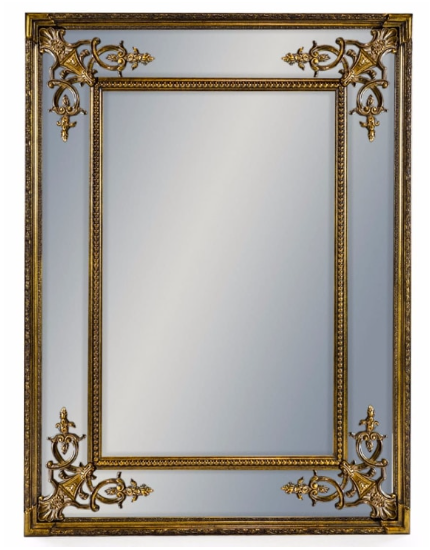 Gold French Square Mirror