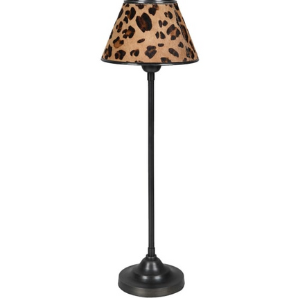 Thin Leopard Shade Table Lamp