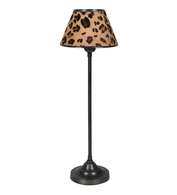 Thin Leopard Shade Table Lamp