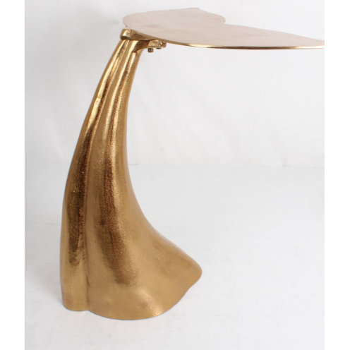 Gold Aluminium Whale Tail Side Table