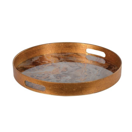 Round Marble Effect Tray