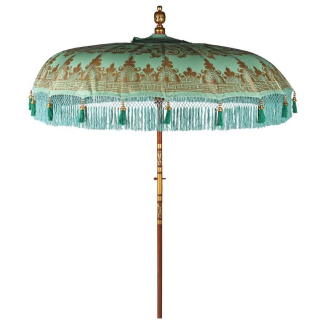Hand Painted Parasol - Mint Green