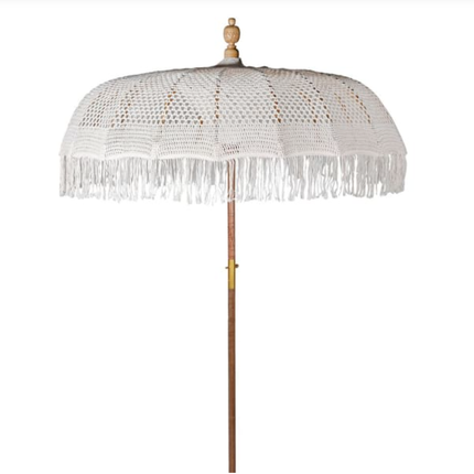 Natural Cotton Macrame Parasol