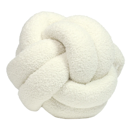 Boucle Knot Fleece Ecru Cushion