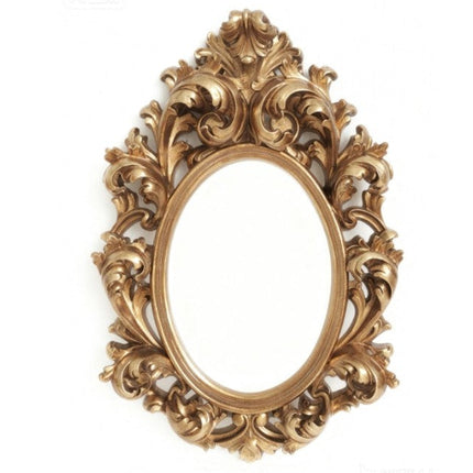 Gold Oval Ornate Mirror - New
