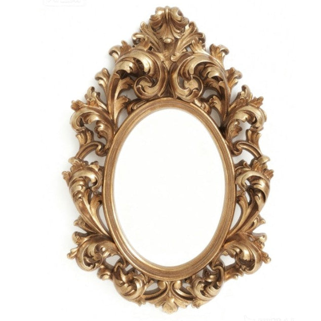 Gold Oval Ornate Mirror - New