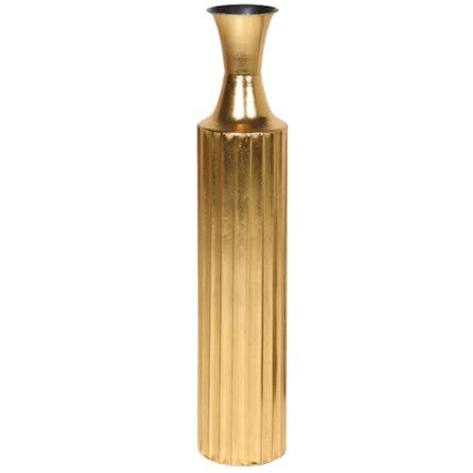 Tall Metal Gold Vase