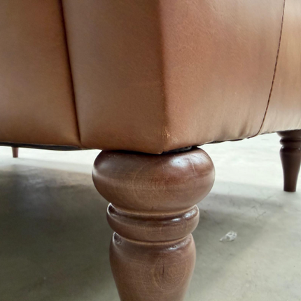 Armitage 2 Seater Sofa in Brandy Leather - Ex Display