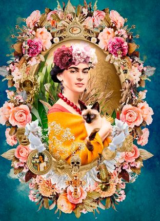 Fama Burt Patterned Fabric Dining Chair